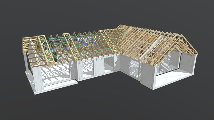 Engineering roof Structure 3D Model