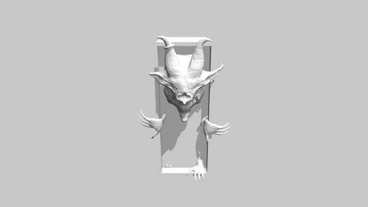 Katakan from the Witcher emerging from book 3D Model