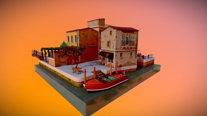 Cityscene Venice 3D Model