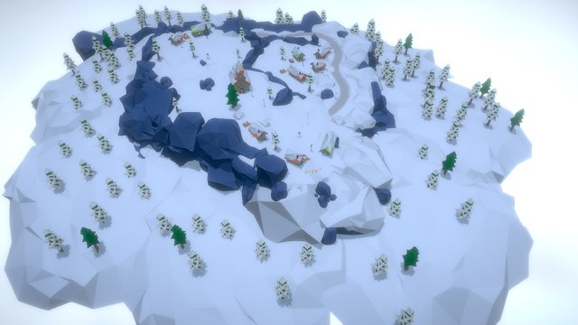 Complete Scene - Winter Village.unity 3D Model