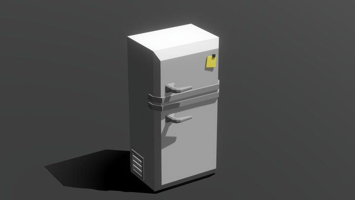 Fridge Low Poly Model 3D Model