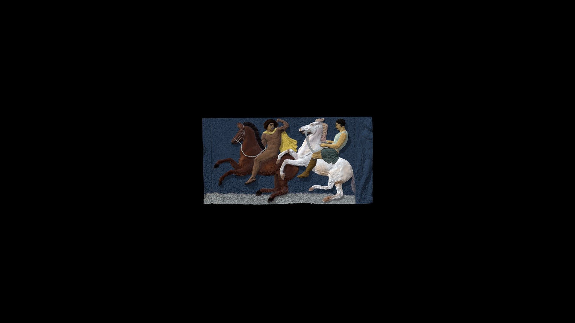 Reconstructed/Repainted Parthenon Frieze W.II