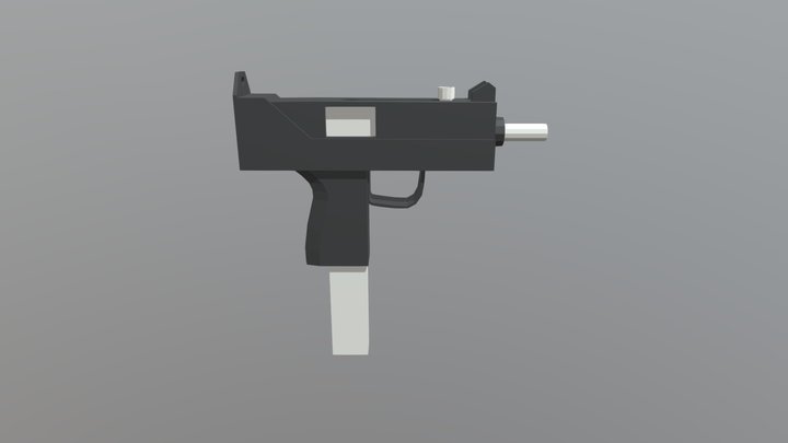 Uzi - Low poly 3D Model