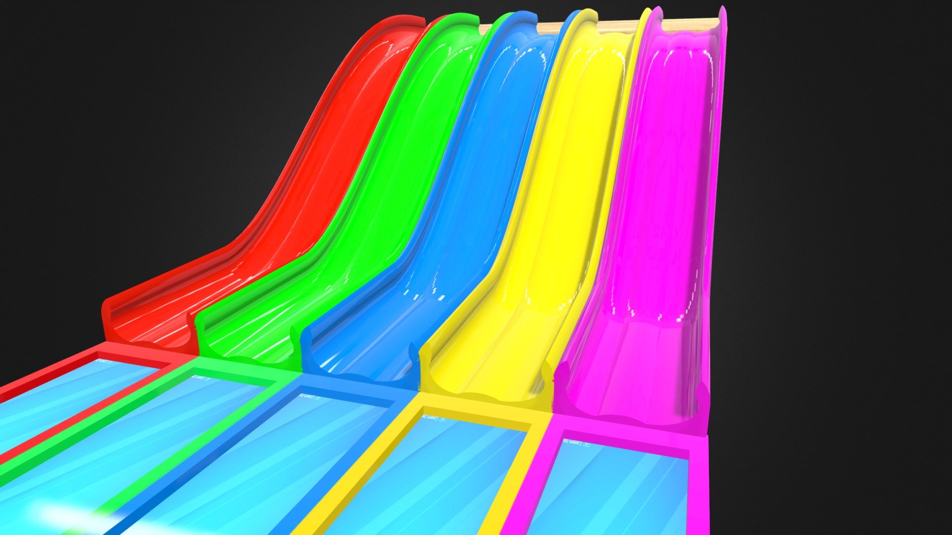 Color Slides with Water StairsPortal - 3D model by saqlainbaig [a7752fb ...