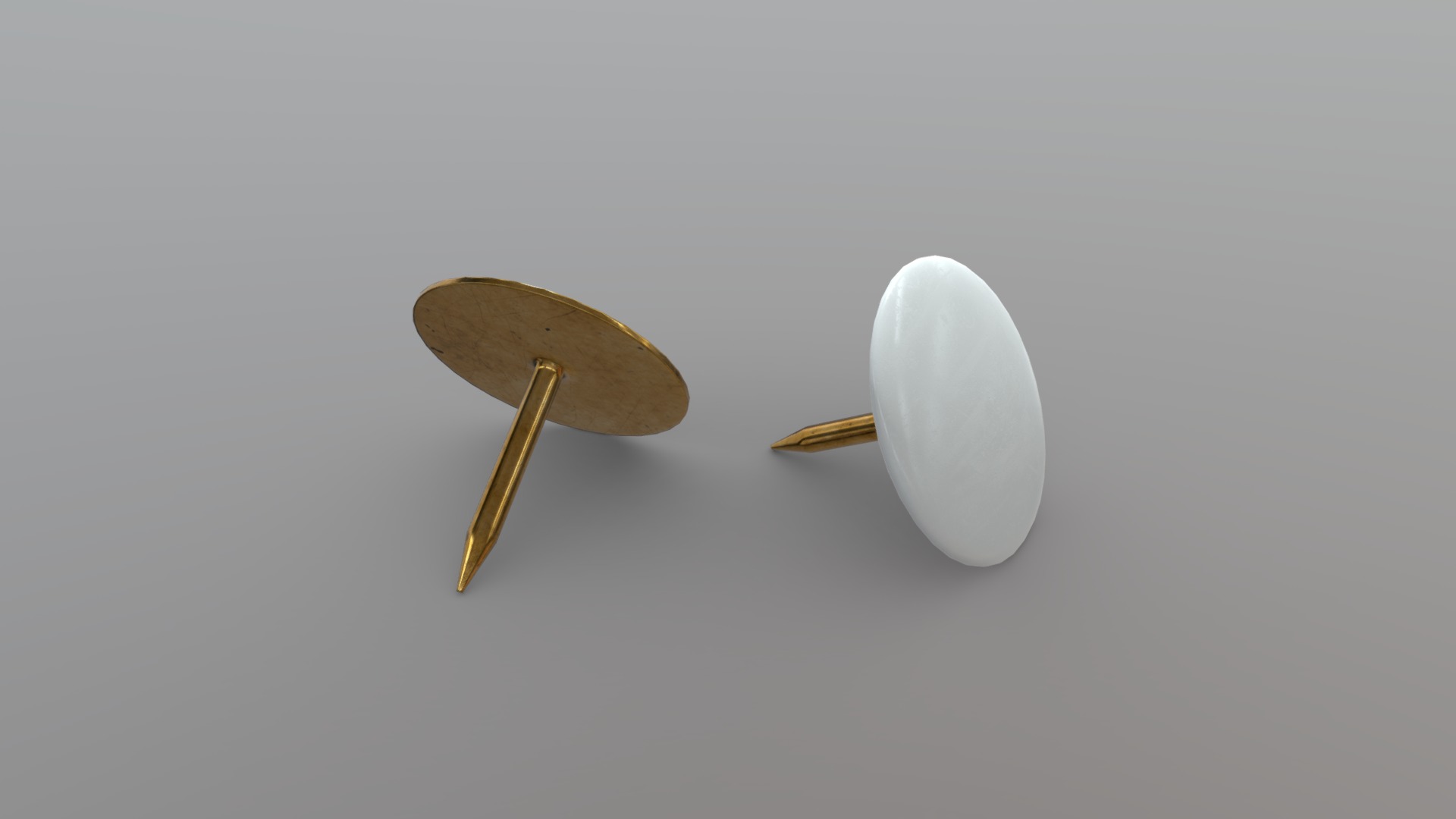 3D model Thumb Tack 2 - This is a 3D model of the Thumb Tack 2. The 3D model is about a light bulb and a stick.