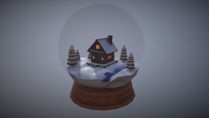 Christmas Snow Globe 3D Model
