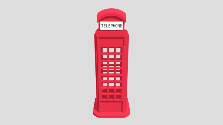 Telephone Booth 3D Model