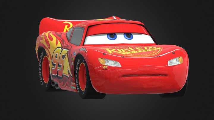 Luz noturna 3D, McQueen Route 66 seu carro de corrida 3D Lightning