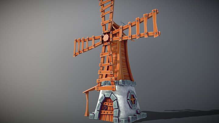 Windmill Stylized 3D Model