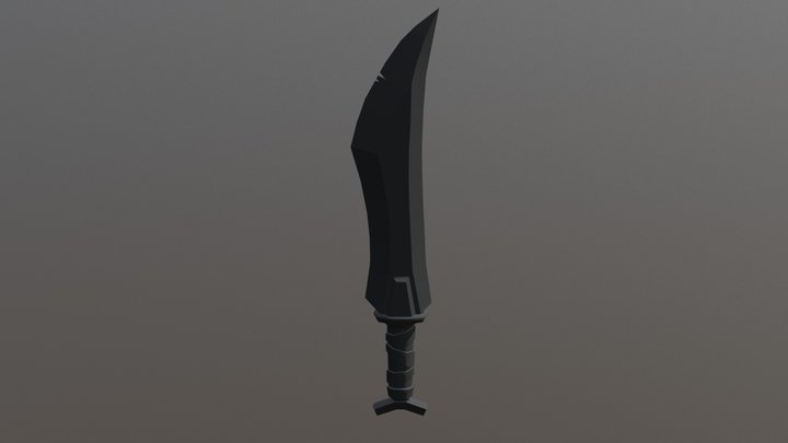 Low-Poly Fantasy Sword 3D Model