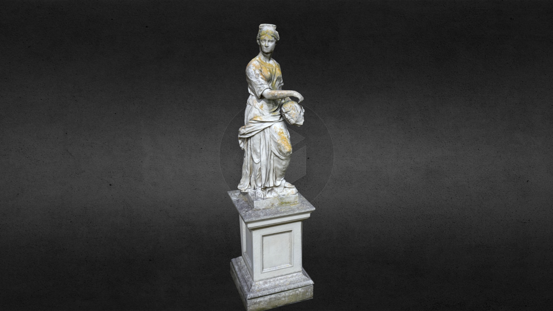 3D model Statue with head - This is a 3D model of the Statue with head. The 3D model is about a statue of a person.