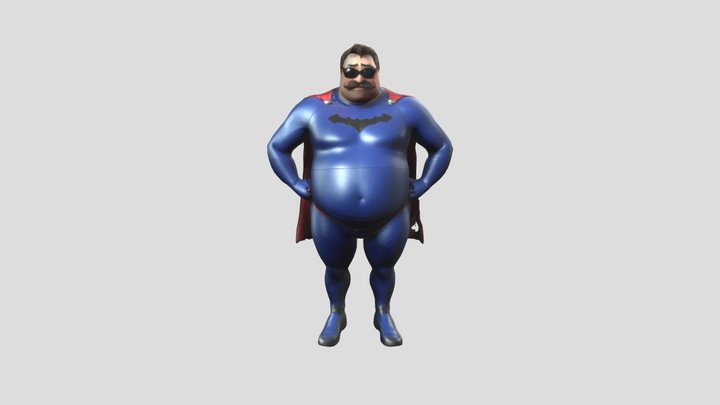 "A 3D render of a chunky, 3D Model