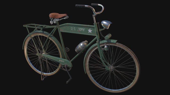1943 Military Bicycle 3D Model