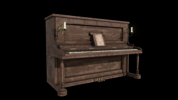 Damaged Old Piano - Game Asset – Free 3D Model STL