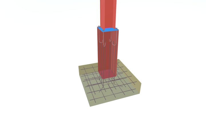 Detalhe 3D Fundação 04 3D Model