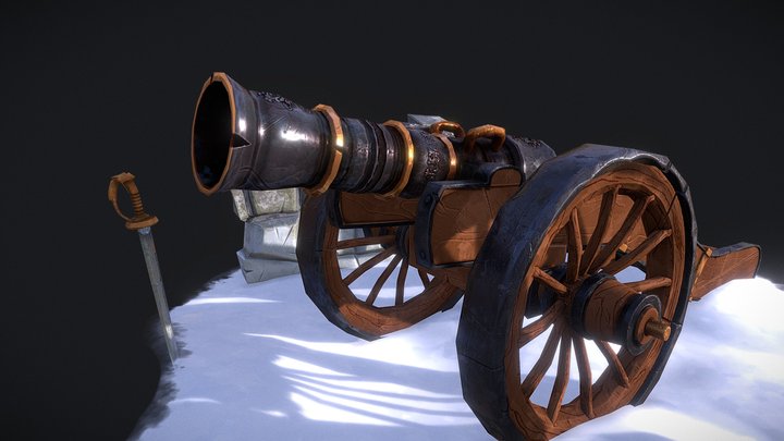 [STUDENT WORK] Snowy Cannon 3D Model