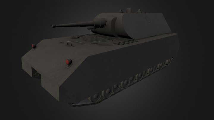 Modify German Super Tank 3D Model