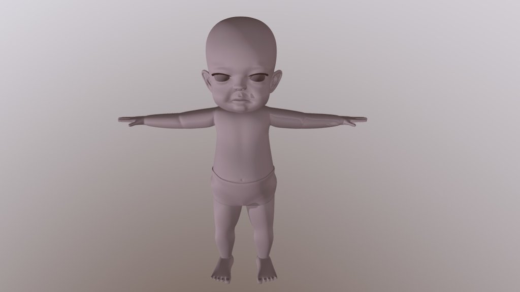 free 3d model baby doll