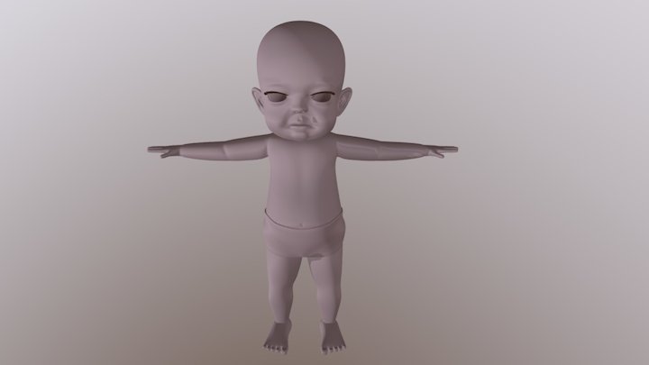 Cute Baby 3D Model