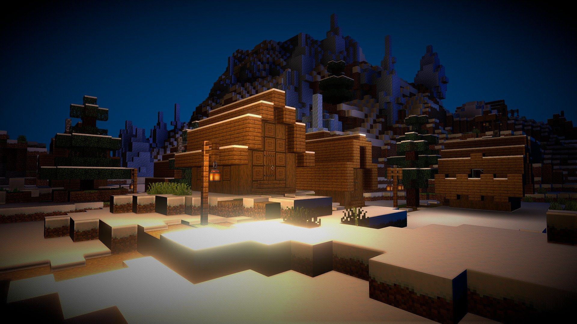 || Minecraft Map || Snow Town || Free Model. - Download Free 3D model ...