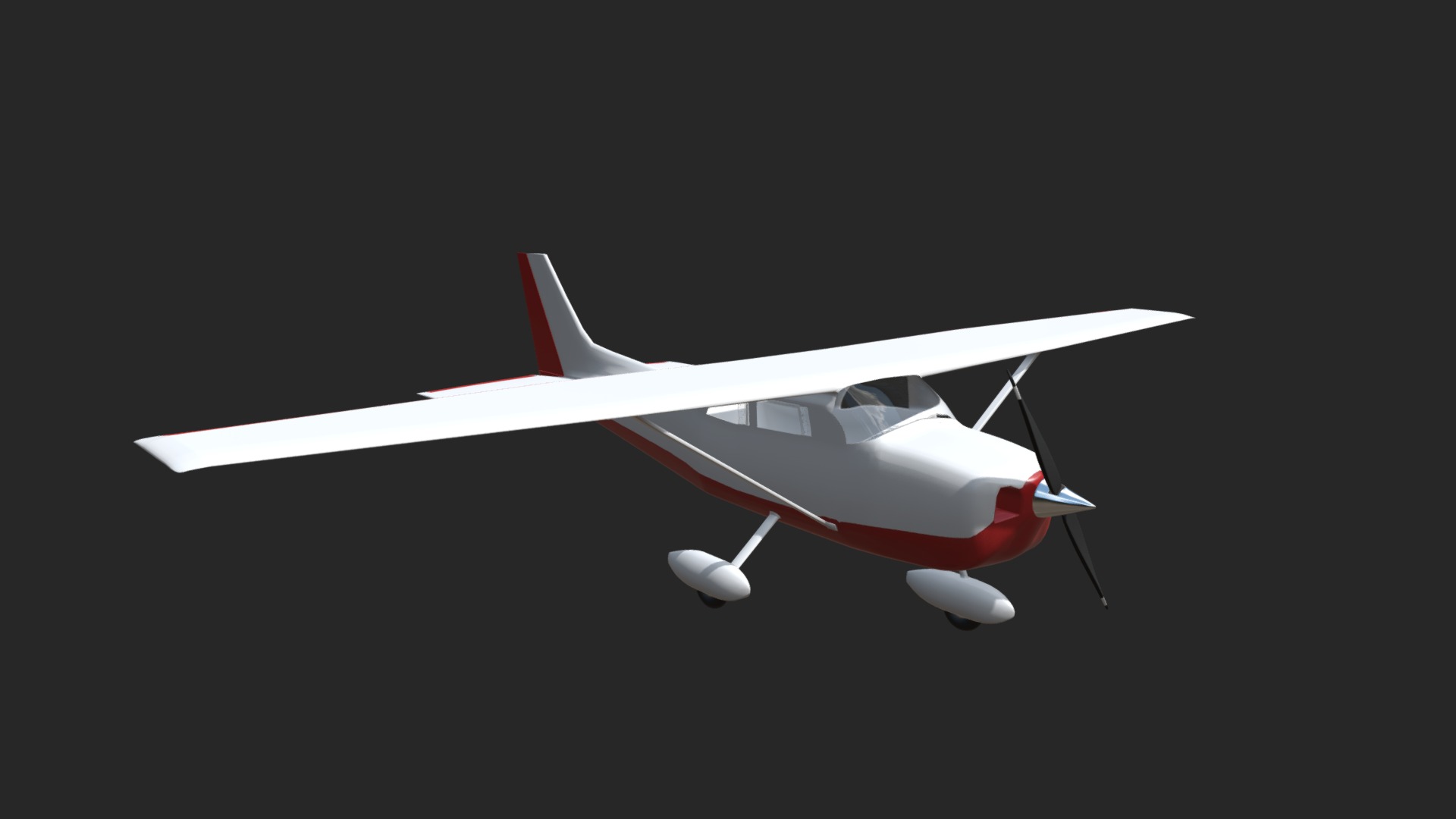 3D model Toy personal use airplane - This is a 3D model of the Toy personal use airplane. The 3D model is about a small white airplane.
