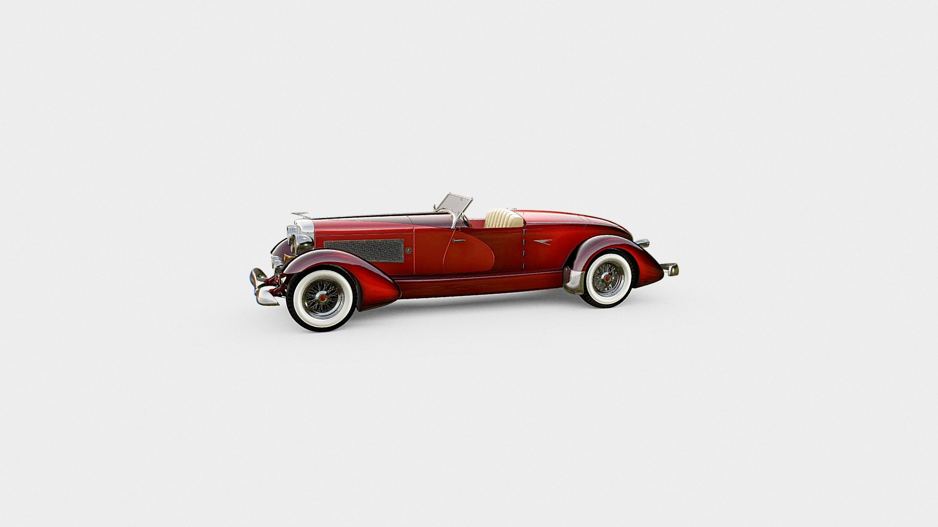 Duesenberg SJ Speedster | in progress ... — Sketchfab embed 3D viewer