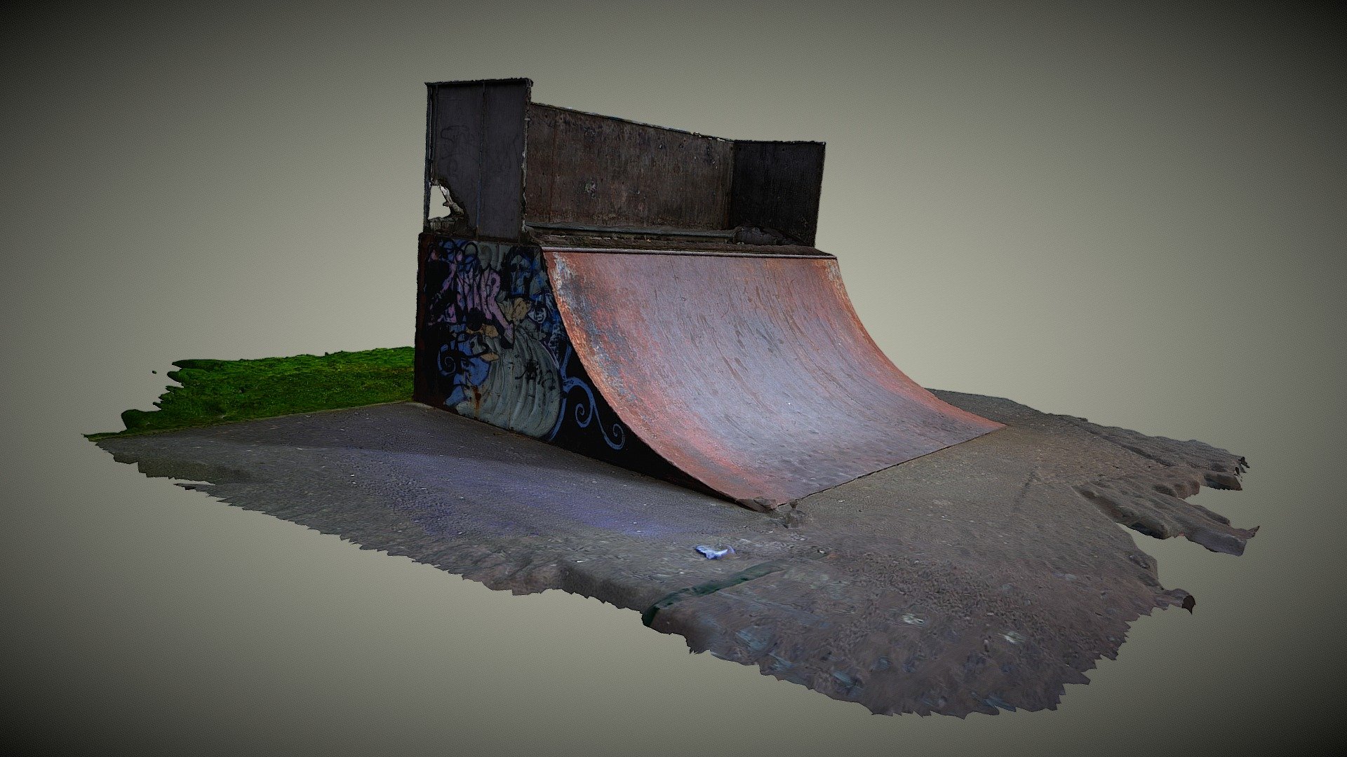 Quarterpipe Brackla Skatepark 3D model by