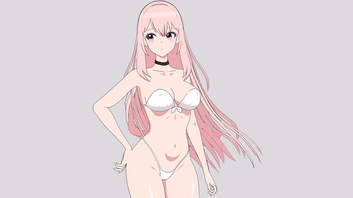 Anime Character - Bikini Girl - 3D Model 3D Model