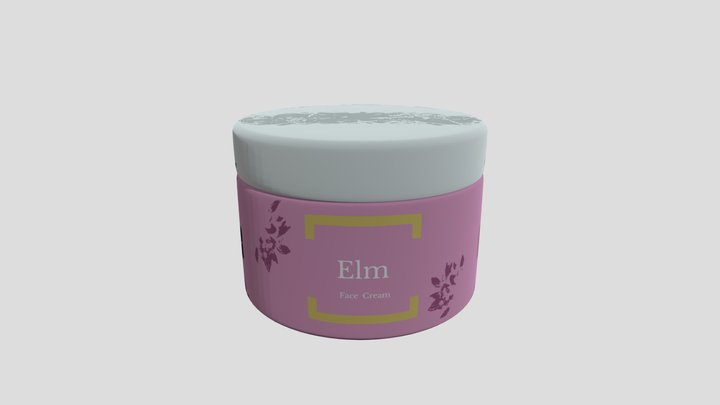 Face Cream Pot 3D Model