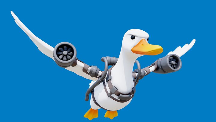 Bombardini Gusini - Brainrot Meme 3D Model