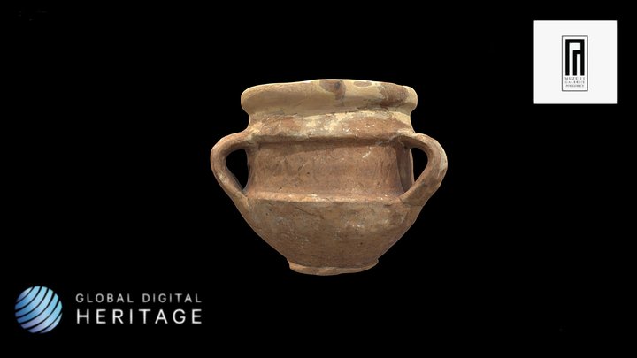 Pottery with three handles
