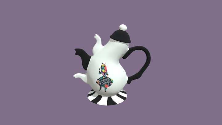 Alice in Wonderland Teapot 3D Model