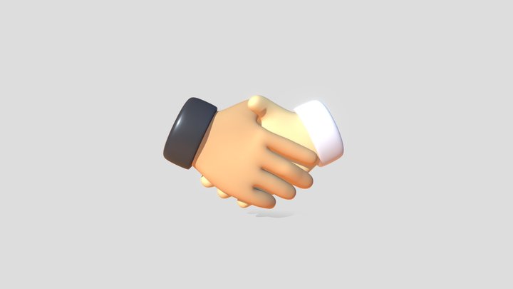 3D model EMOJI HANDSHAKE ICON VR / AR / low-poly