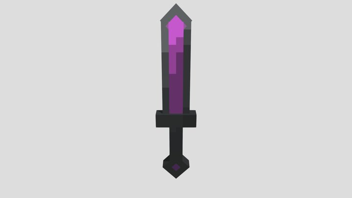 BlockBench Dragon Sword 3D Model