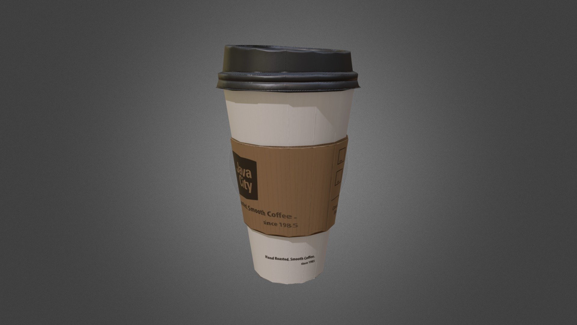 Low Poly Java City Coffee Cup