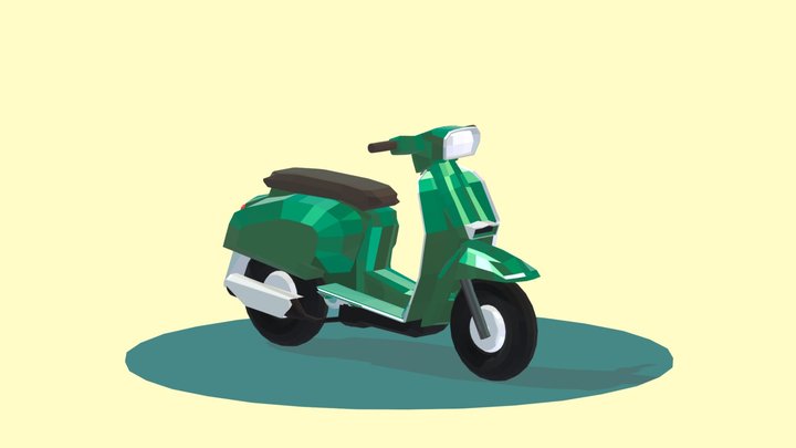 Low-Poly scooter 3D Model