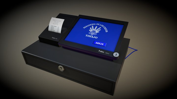 Canarian Cafe -cash register 3D Model