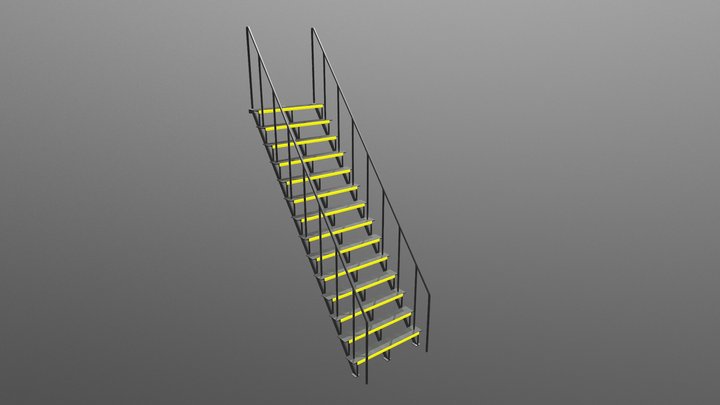 Stair-Ladder A 9-Ft Metal 3D Model