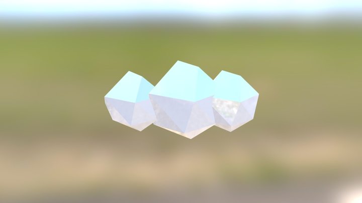 Low Poly Cloud 3D Model