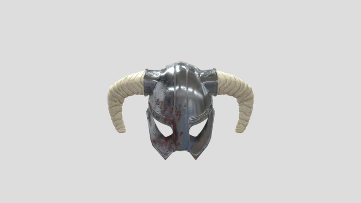 Horned Iron Helmet 3D Model