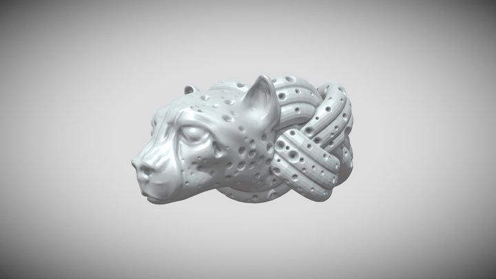 Guepardo Escultura Digital 3D Model