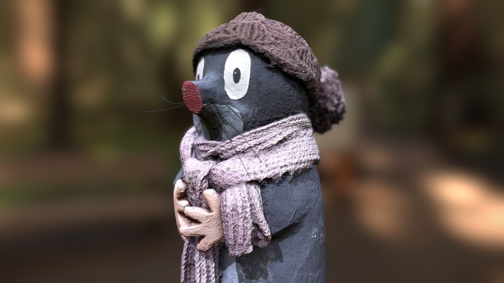 Little Mole - wooden statue – Gratis 3D-model STL