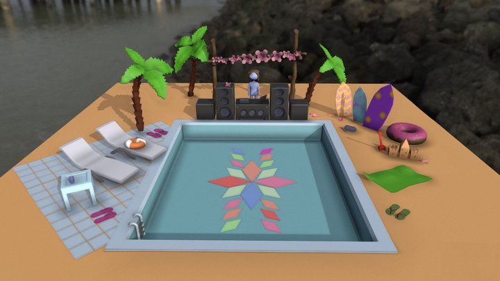 Casual Game 3D Model