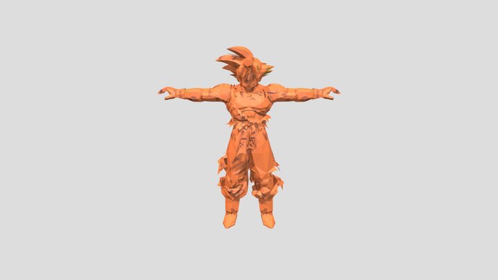 Goku(battle damaged) 3D Model