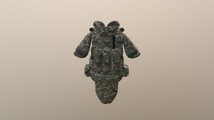 Desert Camo 6B43 6A 3D Model