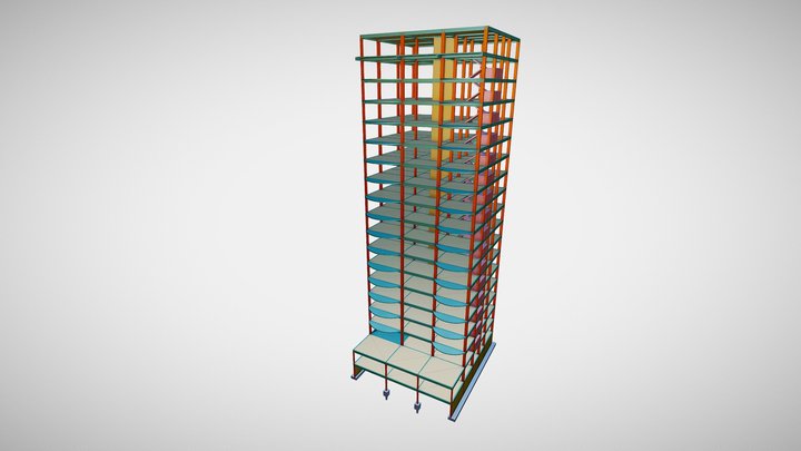 Concreto Armado: Edificação 20 Pavimentos 3D Model