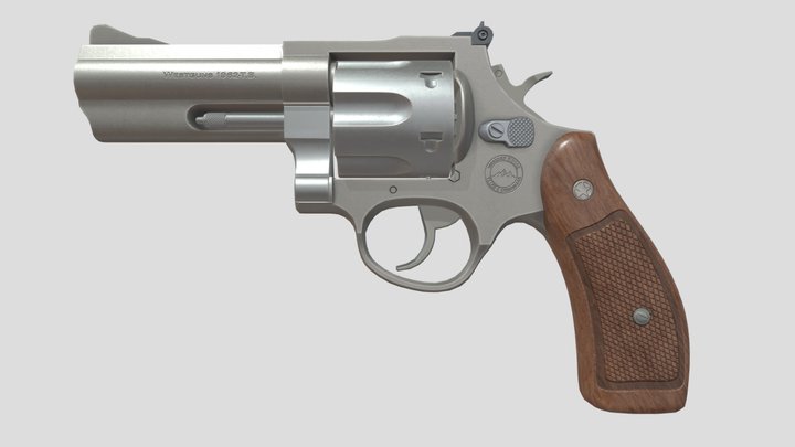 Revolver PBR 3D Model