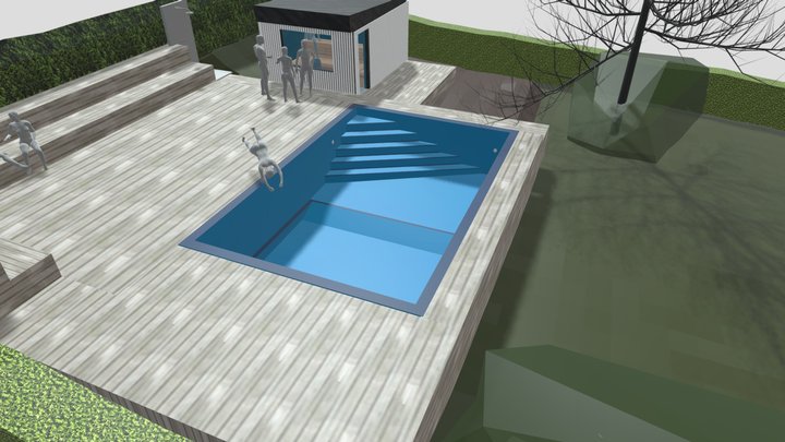 Swimmingpool Alt Sauna 3D Model