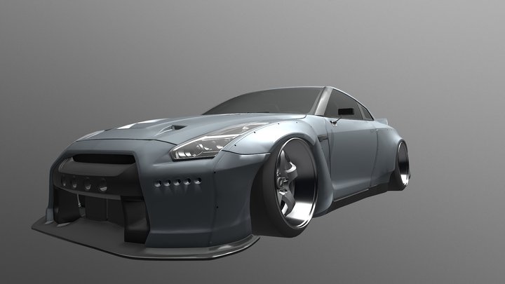 Custom 2017 Nissan GTR 3D Model