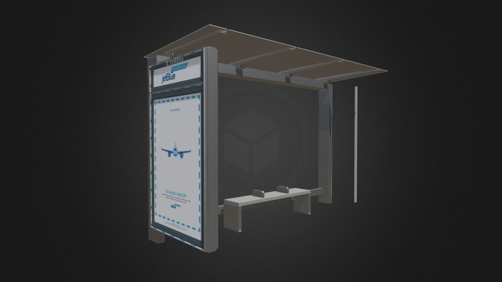 New York Bus Shelter 3D Model